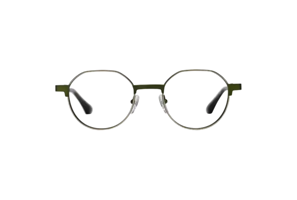Gafa de graduada para hombre modelo Crepe color Plata-Verde