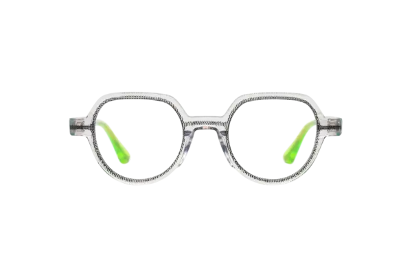 Gafa de graduada para hombre modelo Pistachio color Negro-Transparente